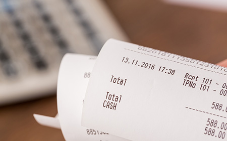 Receipts � keep a record to help track your spending